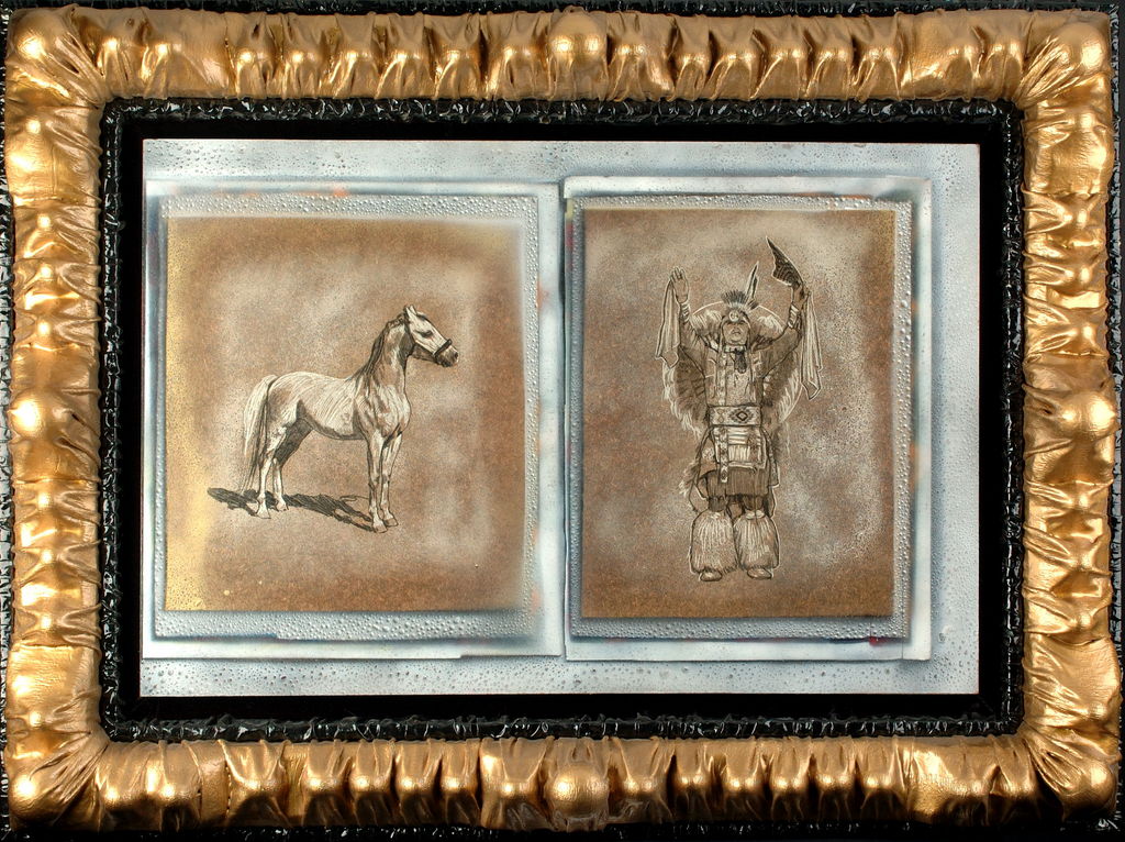 Acrylic and Lacquer on Board, Framed, 48in x 32in - 2004